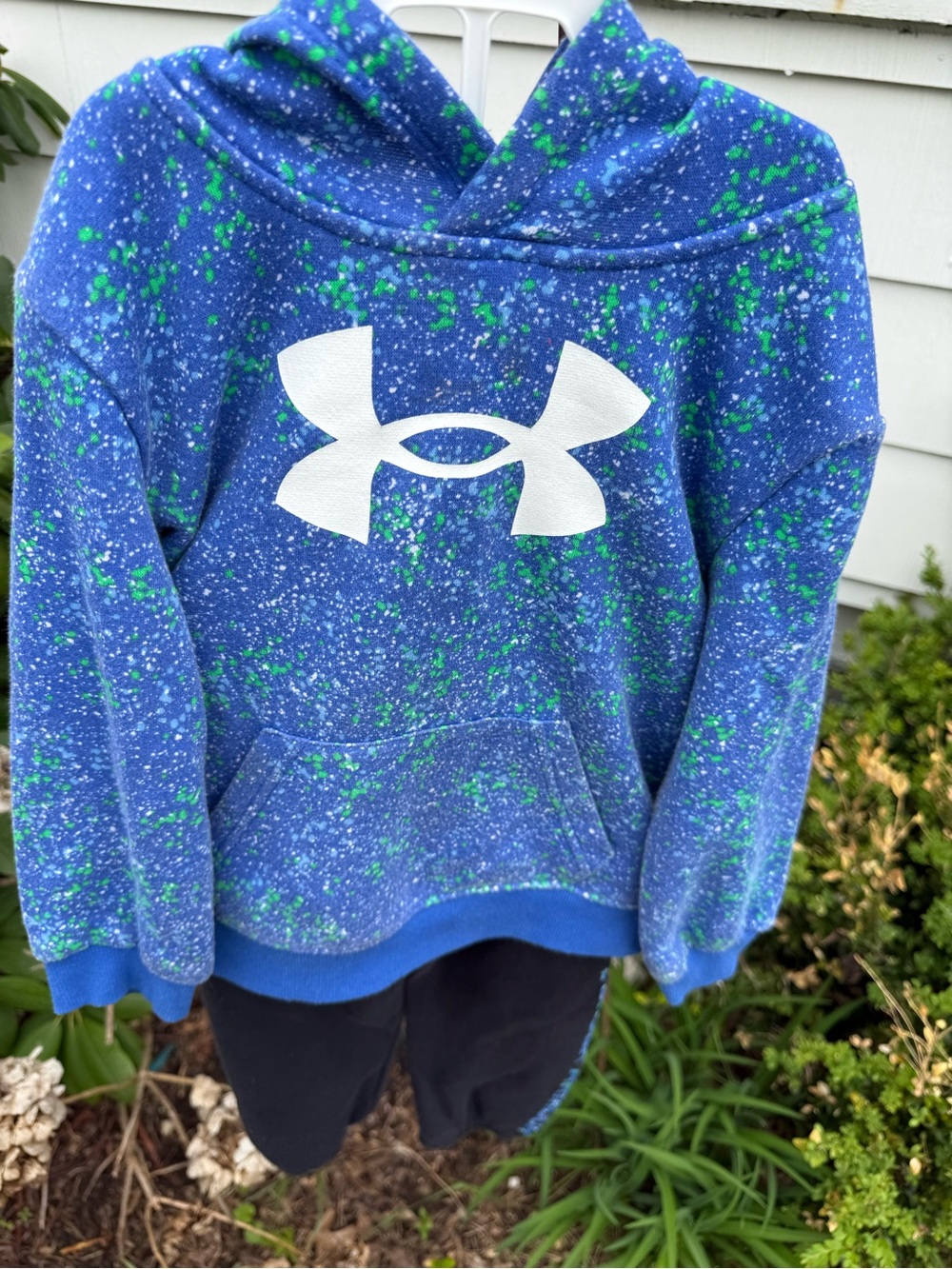 Under Armour GUC Sz 4T Kids' Blue & Green Speckled Hoodie